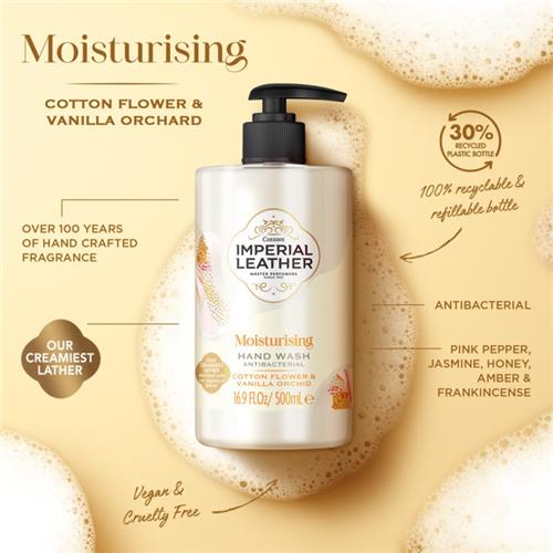 Imperial Leather Anti bacterial Moisturizing Hand Wash - Cotton Flower & Vanilla Orchid 500ml