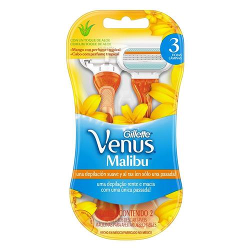 Gillette Venus Malibu Shaver For Women, 2 Units