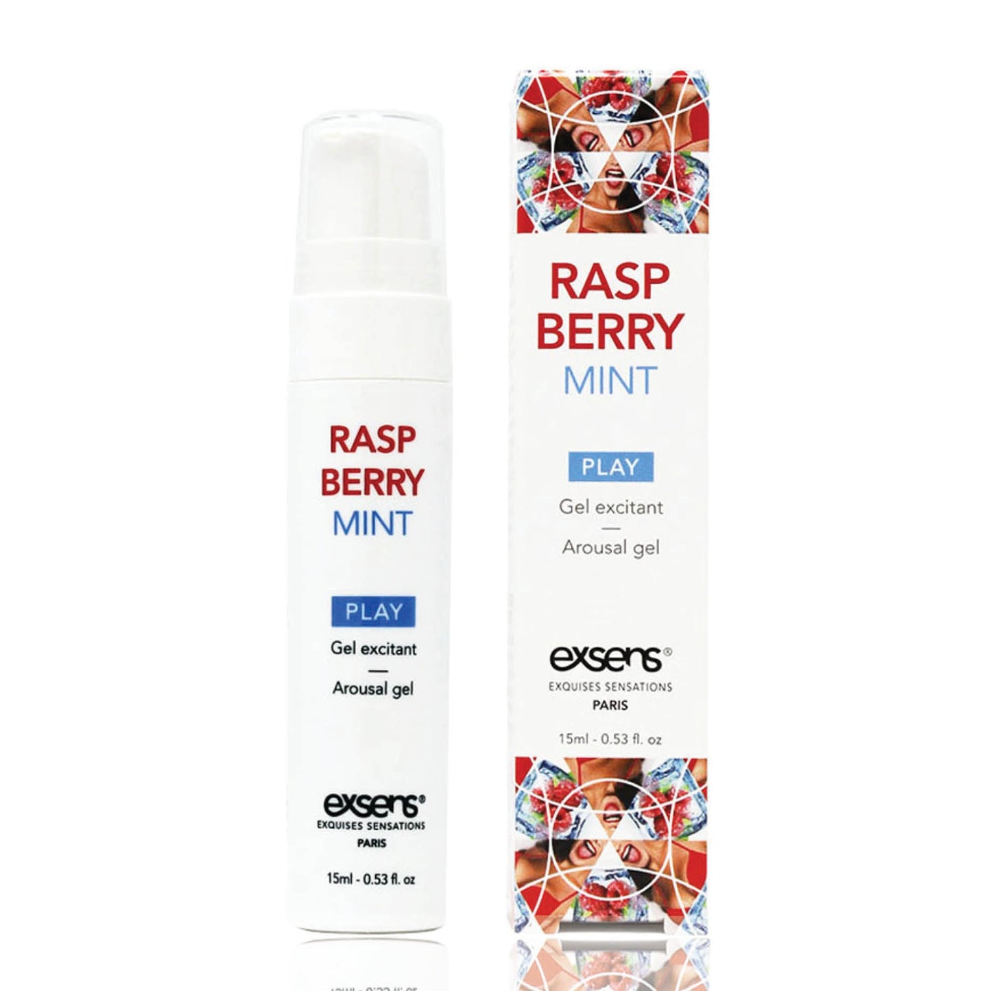 Exsens Raspberry Mint Arousal Lubricant and Flavored Foreplay Gel, 15ml (0.53 fl.oz), 1 count