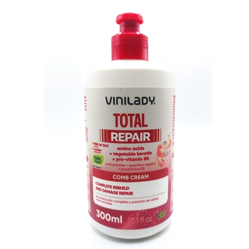 Vini Lady Total Repair With Amino Acids, Vegetable Keratin & Pro Vitamin B5 Comb Cream 300ml