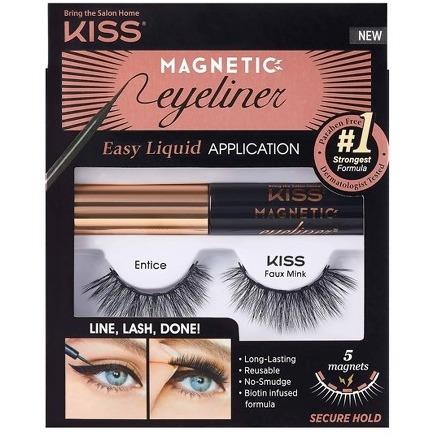 Kiss Magnetic Eyeliner & Fake Eyelashes Kit - 1 Pair