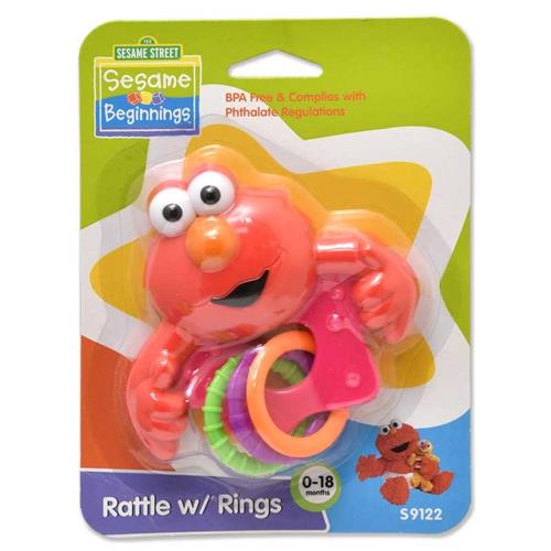Sesame Street Baby Rattle With Rings