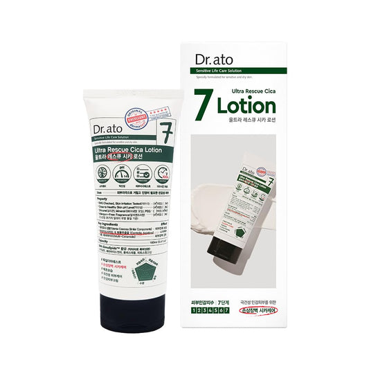 Dr. ato Sensitive Life Care Solution Ultra Rescue Cica 7 Lotion, Safe for all Skin Types and Ages