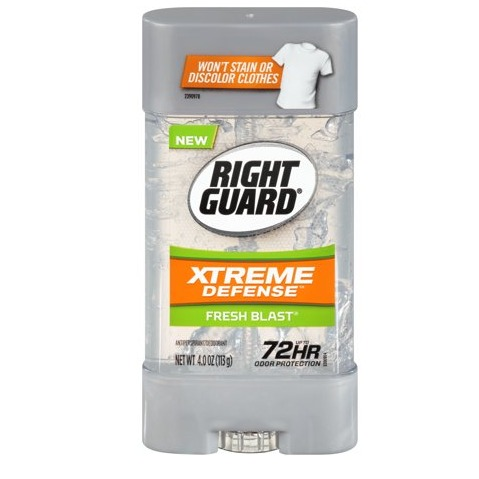 Right Guard Xtreme Defense Antiperspirant Deodorant Gel, Fresh Blast, 4 Ounce