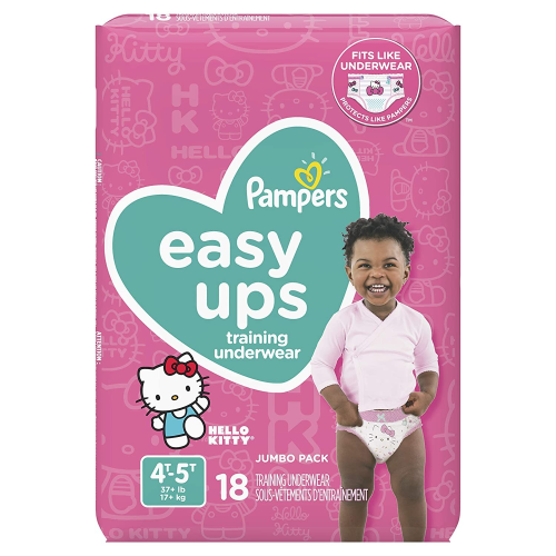 Pampers Easy Ups Training Underwear Girls Size 6 4T-5T 18 Count
