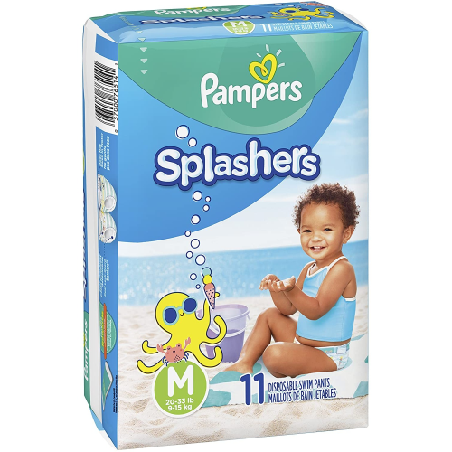 Pampers Splashers Swim Diapers Disposable Swim Pants, Medium (20-33 lb), 11 Count
