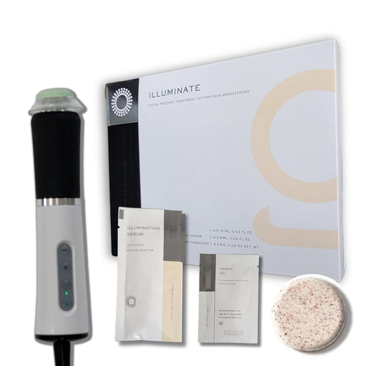 Oxygen Facial Pods - Illuminate Brightening Facial Kit, 6 gel, 6 serum, 6 pods for Bohr Effect