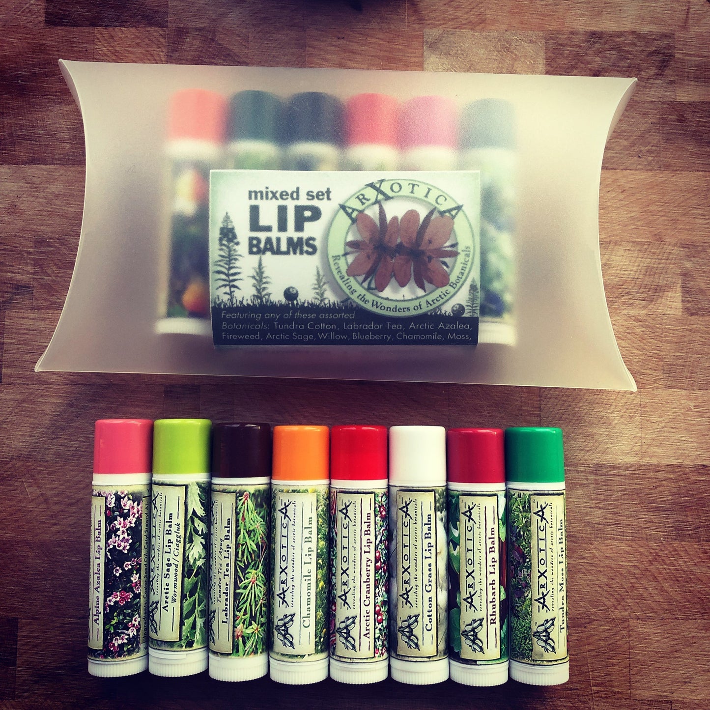 Mixed Set of 6 Lip Balms by ArXotica