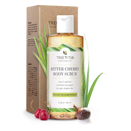 Sulfate-Free Foaming Body Scrub for Sensitive Skin with Bitter Cherry