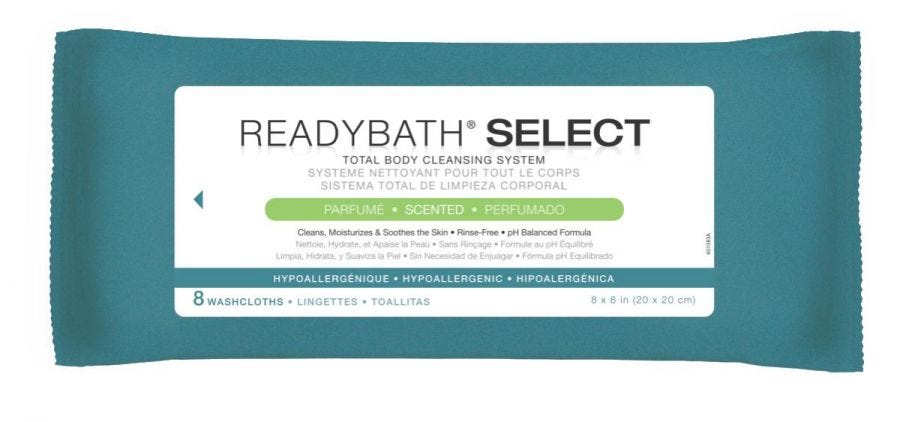 ReadyBath SELECT Disposable Washcloths Medium Weight Scented Case of 30 78135308