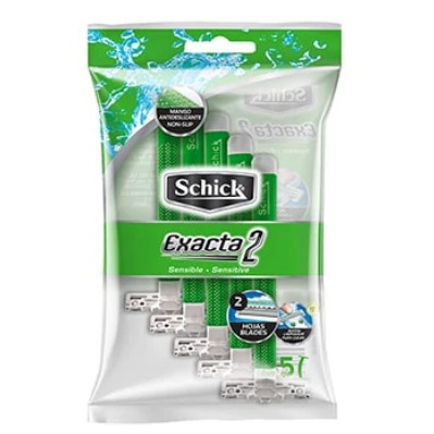 Schick Exacta 2 Sensitive Disposable Razor, 5 Count