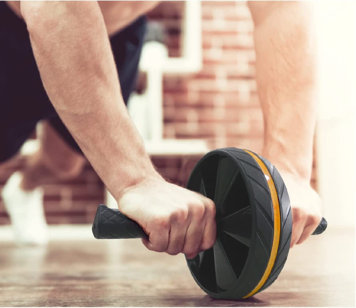 Balance 1 Detachable AB Wheel W/Knee Pad(Red)-Ab Roller Wheel, Abs Workout Equipment for Abdominal & Core Strength Training, Exercise Wheels for Home Gym Fitness, Ab Machine.