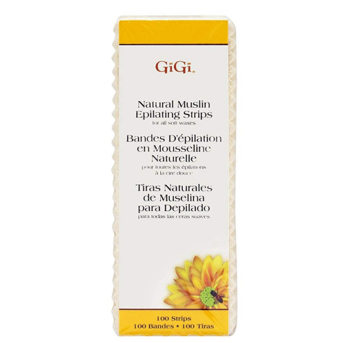 Gigi Natural Muslin Strips Small, 100 Pack