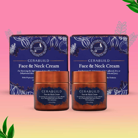 Cerabuild Face and Neck Cream - Restore and Protect Your Skin's Lost Moisture with Phyto-Ceramides - Pack of 2