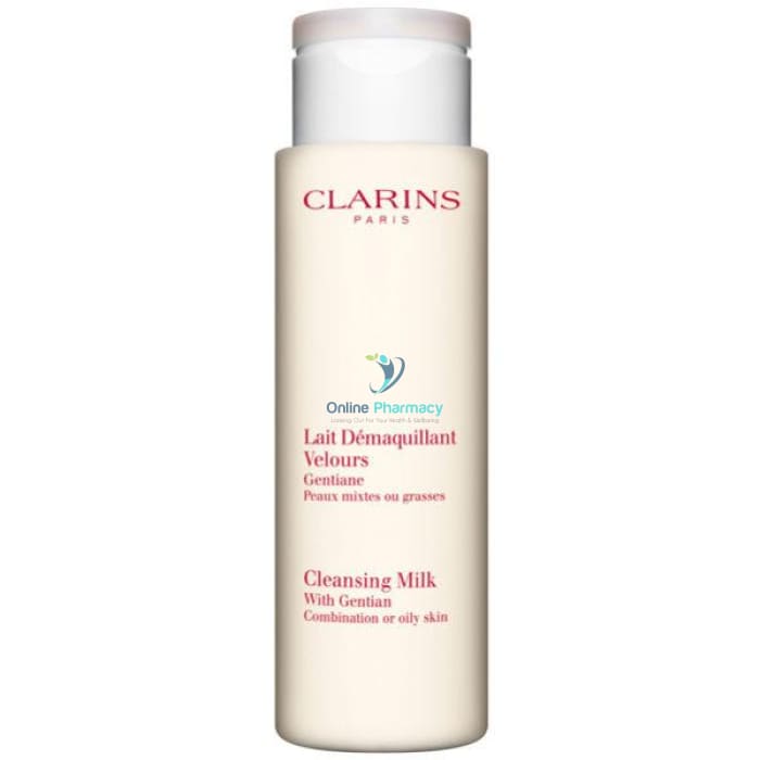 Clarins Cleansing Milk for Oily to Combination Skin- Cleanses Eye Makeup