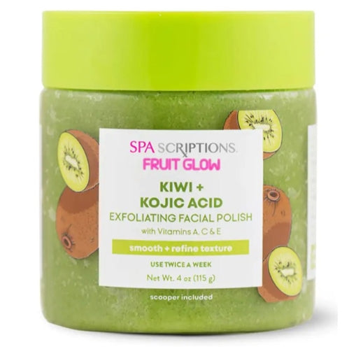 Spascriptions – Fruit Glow Kiwi + Kojic Acid Exfoliating Facial Polish 4oz