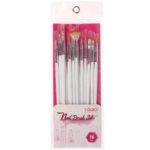 Lqqks 16Pc Nail Art Brush Set