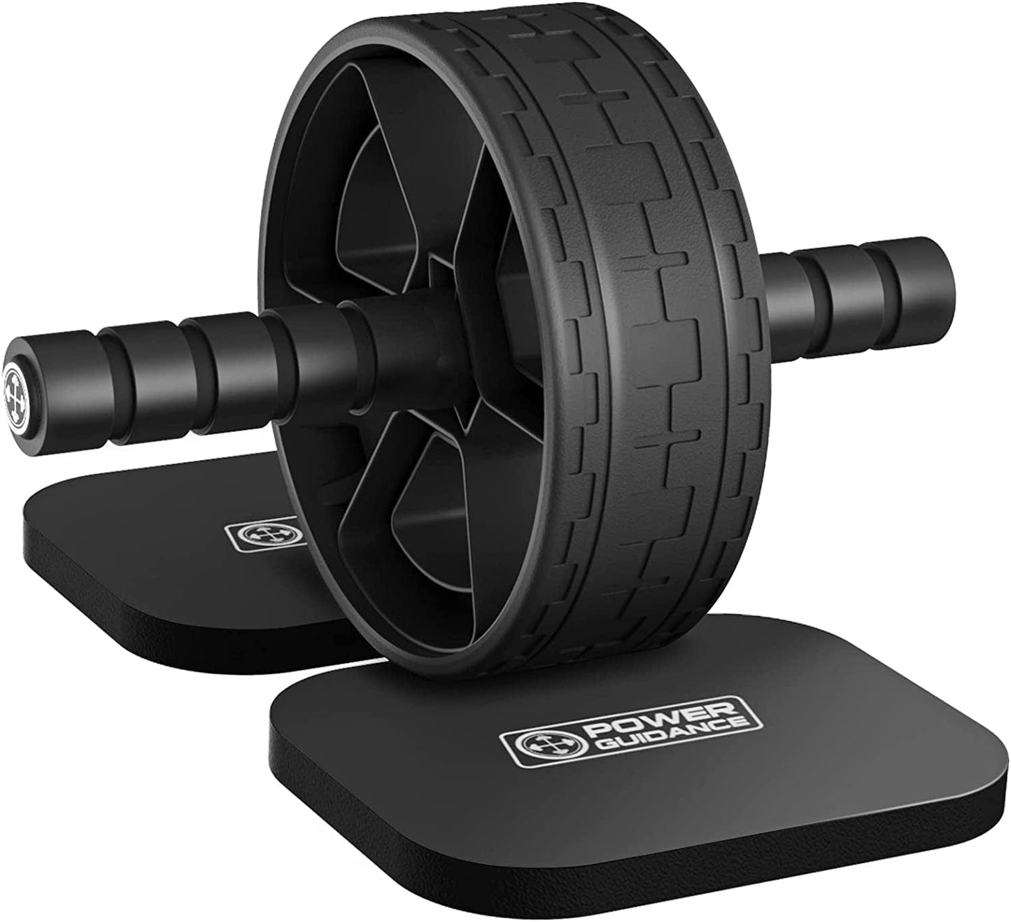 POWER GUIDANCE AB Wheel Roller with Push up Bar, Exercise Home Gym Equipment for 6 Pack Abs & Core Workout Roller - with Innovative Non-Slip Rubber, Extra Thick Knee Pad