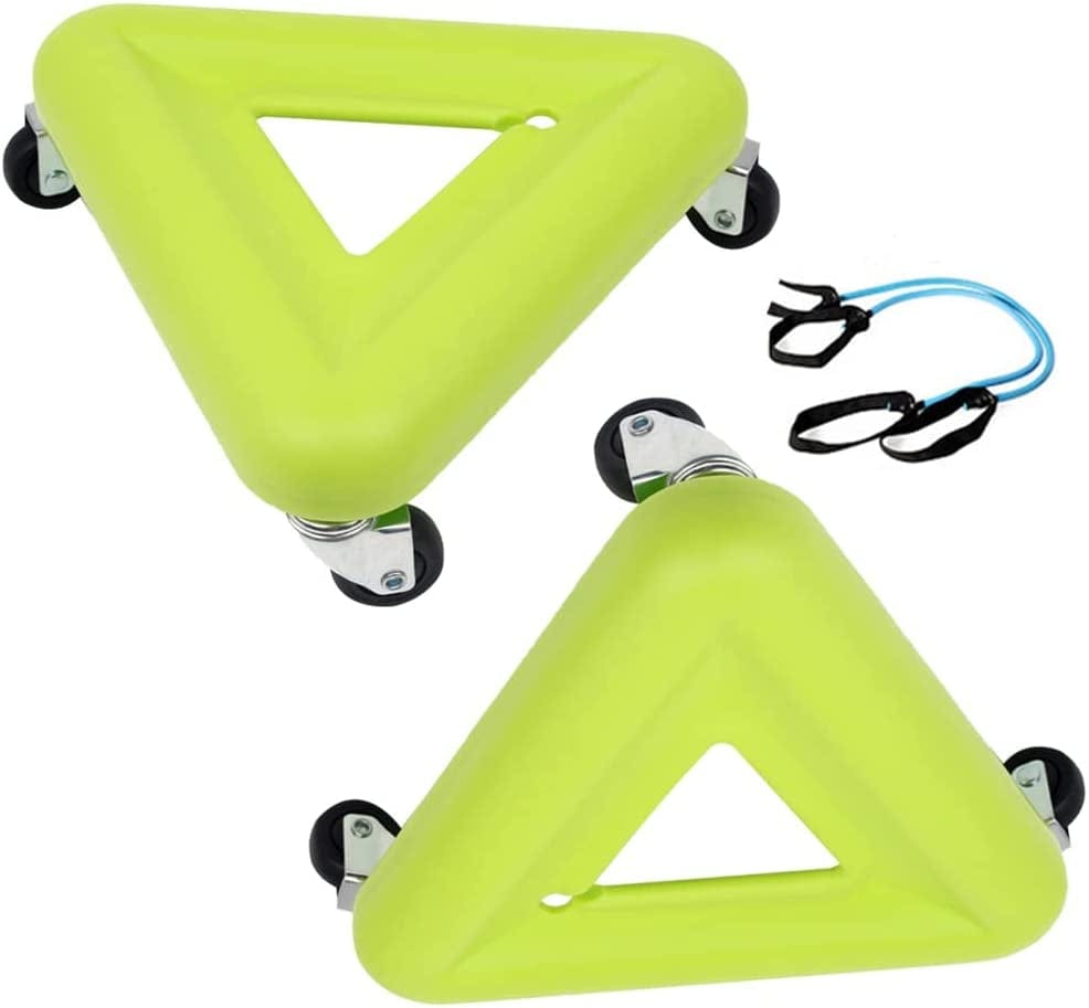 TRB Ab Roller Wheel Home Exercise Equipment for Men and Women, Triangle Ab Wheel Roller with Knee Mat, Ab Machines Infinity Hoop Workout Fitness Mute Gym Equipment for Adults (Color : 2 Pcs)